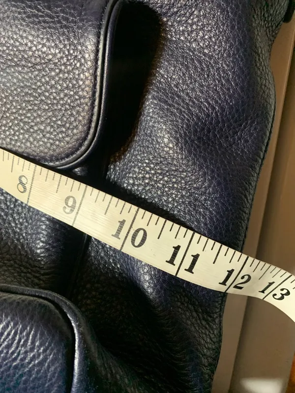 Talbots Navy Blue Leather Purse - Image 6