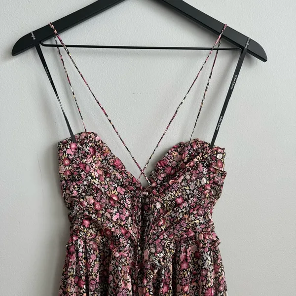 NEW For Love & Lemons Joelle Floral Maxi Dress M - Image 9