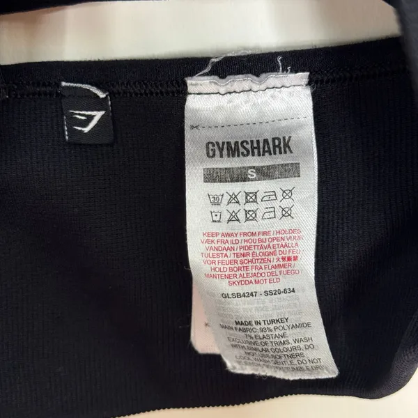 Gymshark Flex Strappy Sports Bra Black Gray Size Small - Image 5