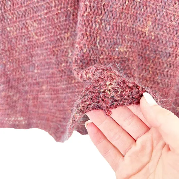 Free People Maroon Wool Linen Mohair Blend Shirt Sz S - Image 3