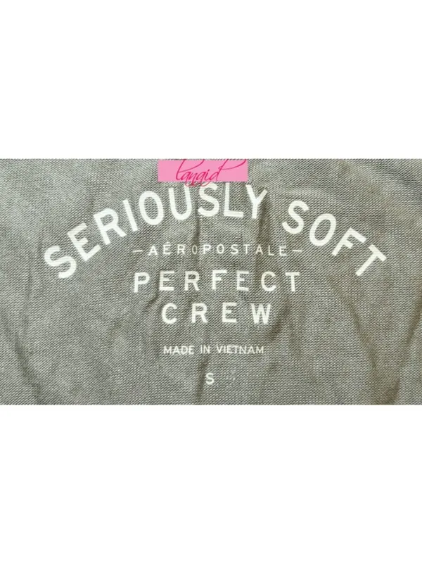 Aeropostale Long Sleeve Seriously Soft Crew Tee Sage Light Olive Army Green Top - Image 6