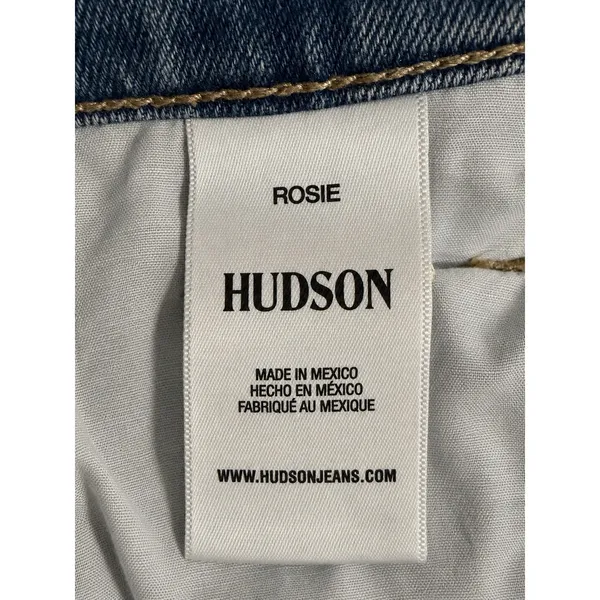 Hudson Rosie Jeans Size 27 Light Wash Distressed Wide Leg High Rise Denim - Image 5