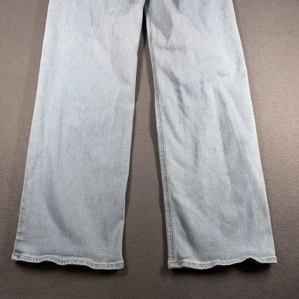 Old Navy Wow Wide Leg Jeans Womens 4 Blue Light Wash High Rise Stretch Denim - Image 11