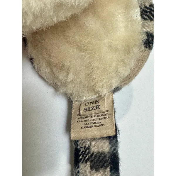 Burberry London Nova Check Cashmere Earmuffs Beige Black One Size - Image 2