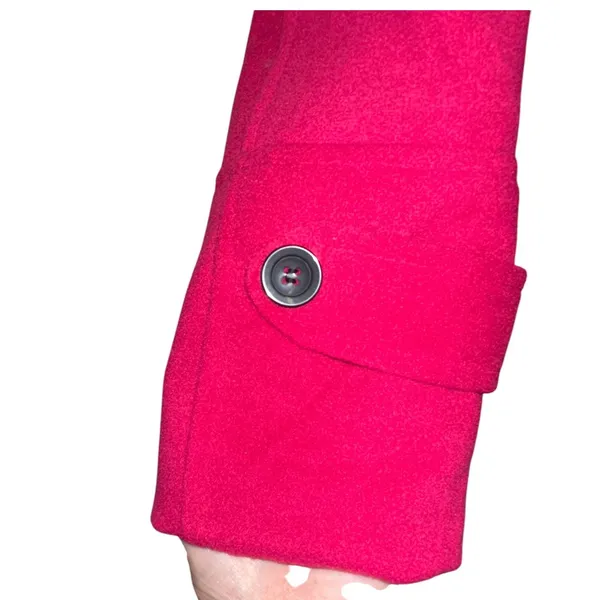 Valerie Stevens Pink Peacoat Jacket Women's Medium Double Breasted Fuchsia Coat - Image 2