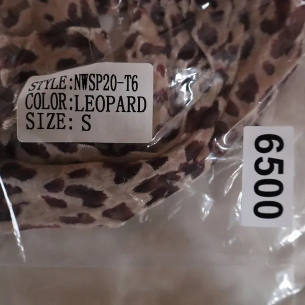 Naked Wardrobe Leopard Print Long Sleeve Crop Top Small Sweetheart Knot - Image 6