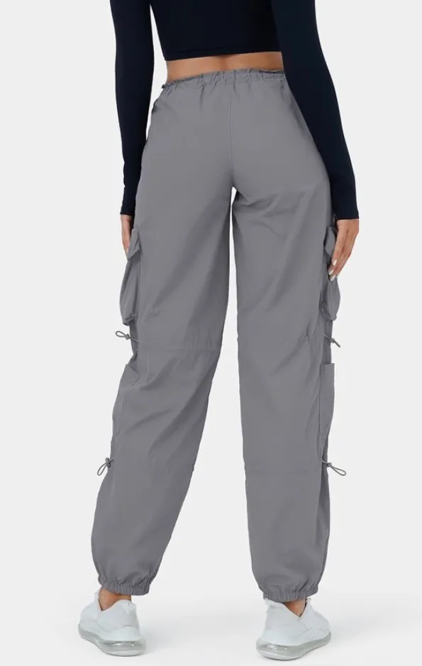 Halara Mid Rise Drawstring Cargo Joggers - Image 2