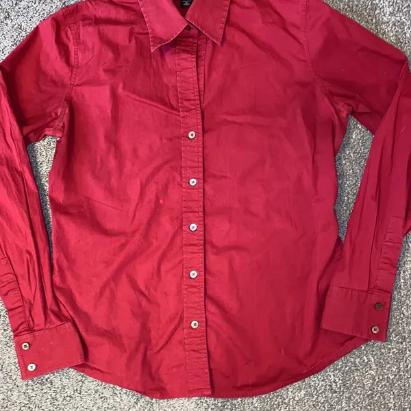 Banana Republic Button Down Burgundy Top - Image 3