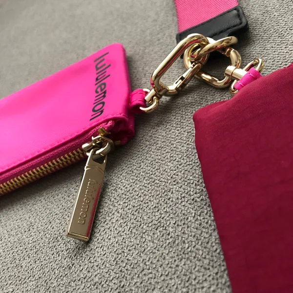 Lululemon Dual Pouch Wristlet Sonic Pink/Pomegranate/Black - Image 8