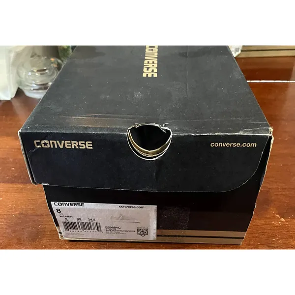 Converse Chuck Taylor All Star OX Leather Sneaker Pale Putty Silver Womens 8 - Image 4