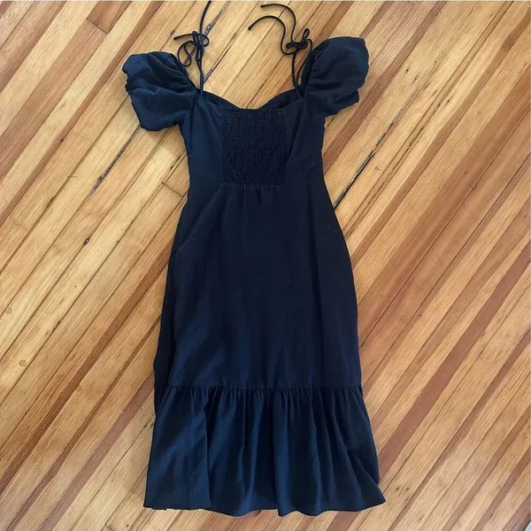 ASTR the Label Aleda Off-the Shoulder Midi Dress in Black Size S - Image 3