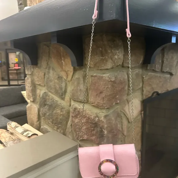 Wet Seal Bag Pink Crossbody Bag with Multicolor Ring-like new - Image 2