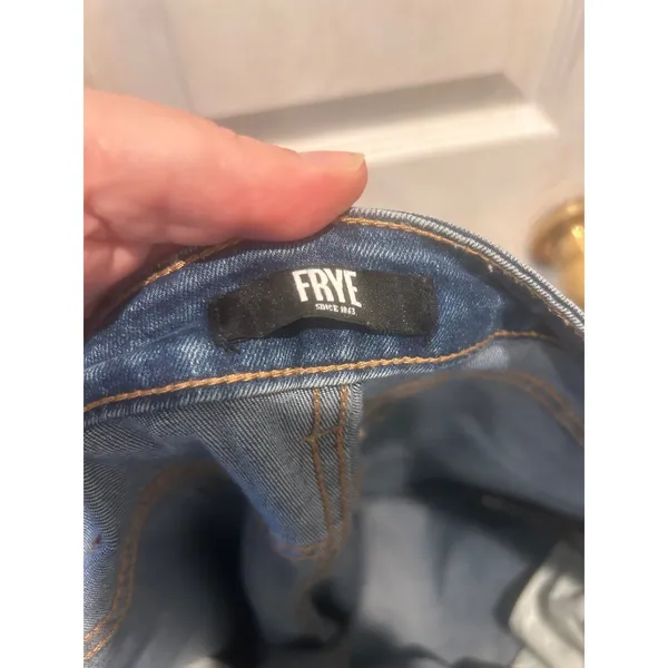 Frye Womens High Rise Straight Leg Blue Jeans Size 10/30 Medium Wash‎ Stretch - Image 9