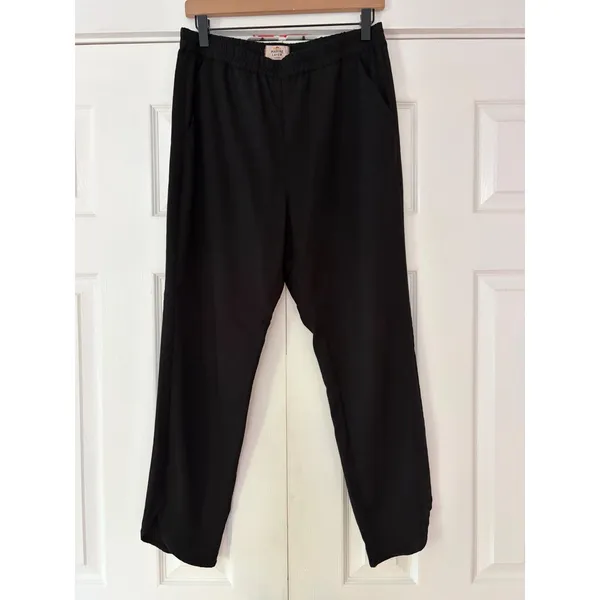Marine Layer Allison Pant Black Elastic Waist Tapered Trousers‎ Women Size M - Image 2