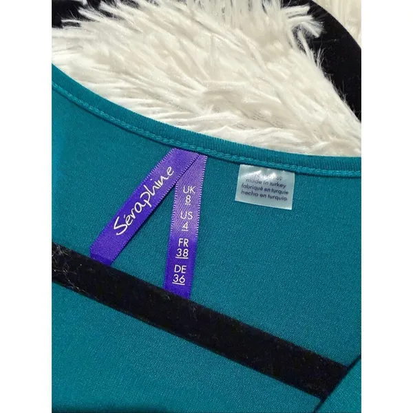 Seraphine Short Sleeve Maternity Dress in Teal Size 4 - Image 7
