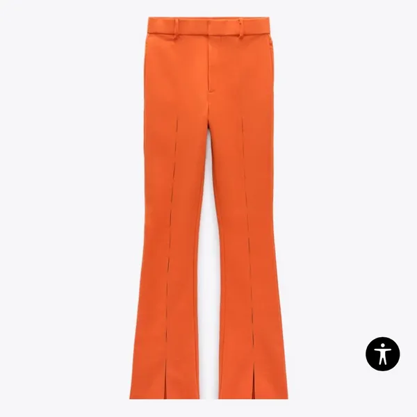 Zara Flared Pants with Slits. Size S‎ - Image 5
