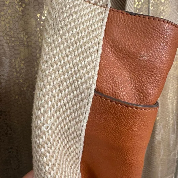 Lucky Brand Adyn Brown Suede Leather Boho Hobo Slouchy Bag Purse - Image 5