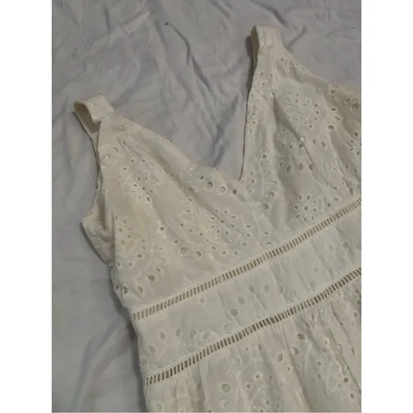 Altar'd State White Eyelet V-Neck Maxi Dress - Image 3