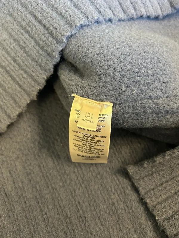 Free People Solid Blue Sweater - Image 3