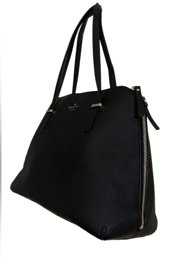 Kate Spade Patterson Drive Large Dome Satchel Black Leather Handbag Purse - Image 2
