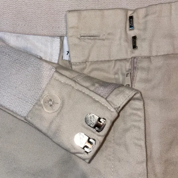 Kim Rogers Womens Size 14 Beige Bermuda Shorts Cotton Stretch Chino Stone - Image 3
