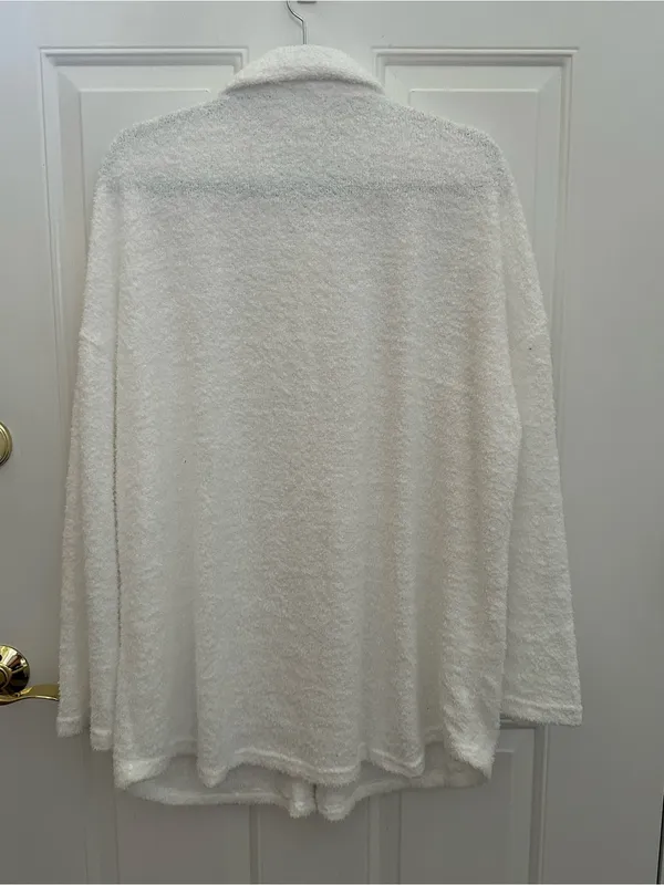SheIn Cozy White Button-Up Shacket - Image 9
