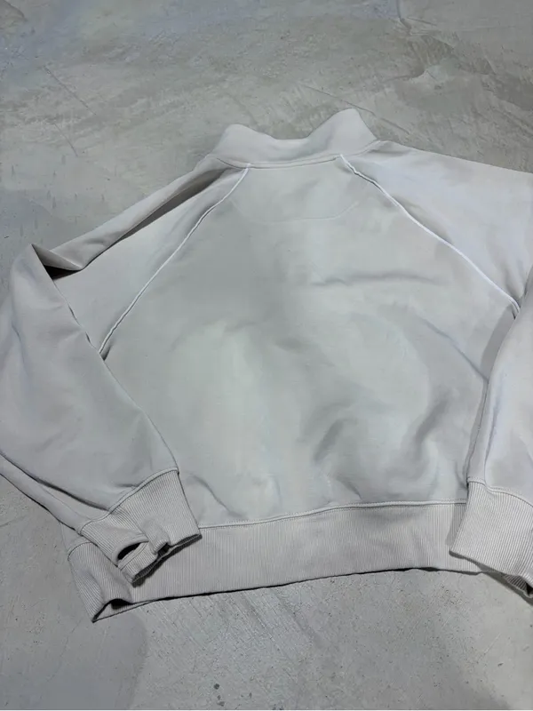 Aerie offline Half-Zip Pullover Sweatshirt in Light Beige/Cream xl - Image 10