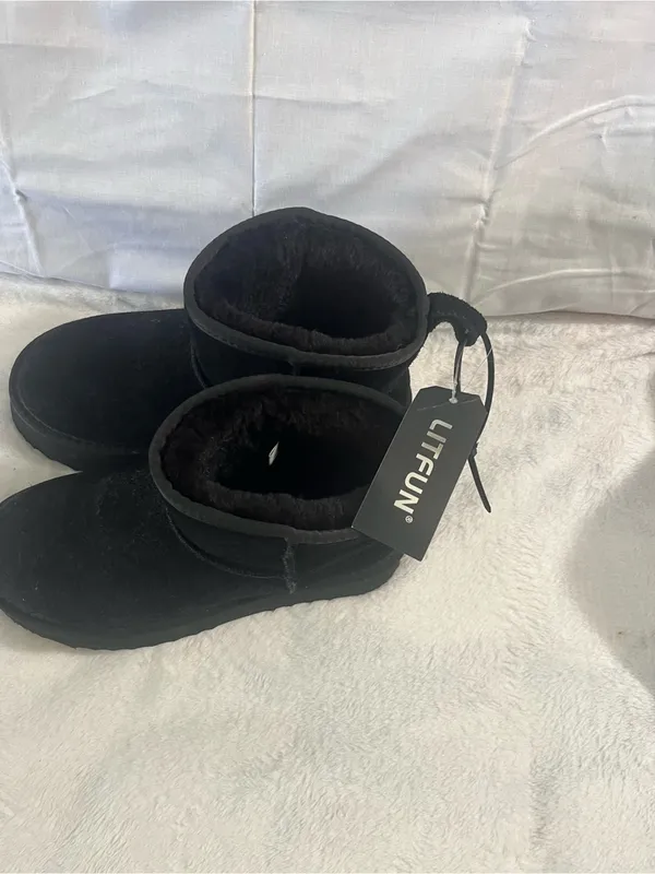 Women's Black Suede Fleece - Image 4