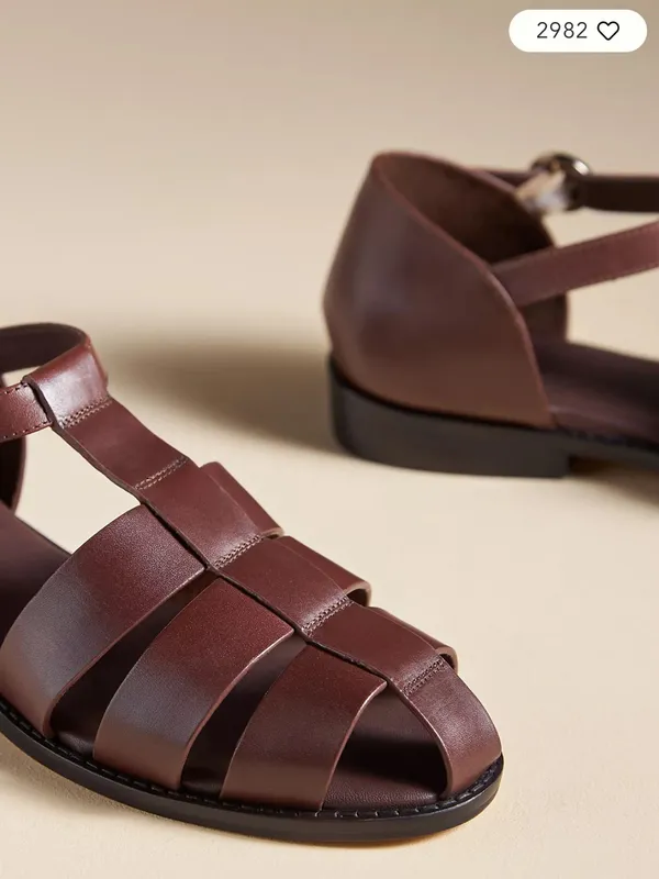 Pilcro Maris Fisherman Sandals in Brown Leather - Image 3