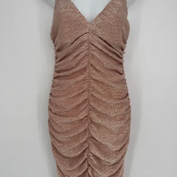 NBD Amora Midi Dress‎ Medium Pink Ruched Bodycon Cocktail Party Glam Night Out - Image 6