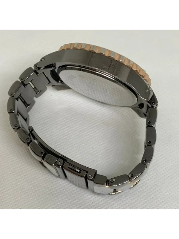 DayTrip iced dial gold black tone women watch large case 46mm size 6.5” running - Image 8