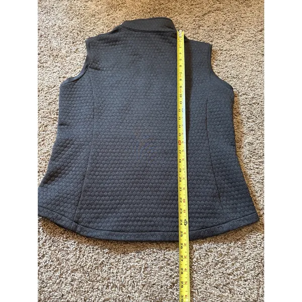 Kate Lord Pinehurst Gray Quilted Full Zip Golf Vest Size Large - Image 6
