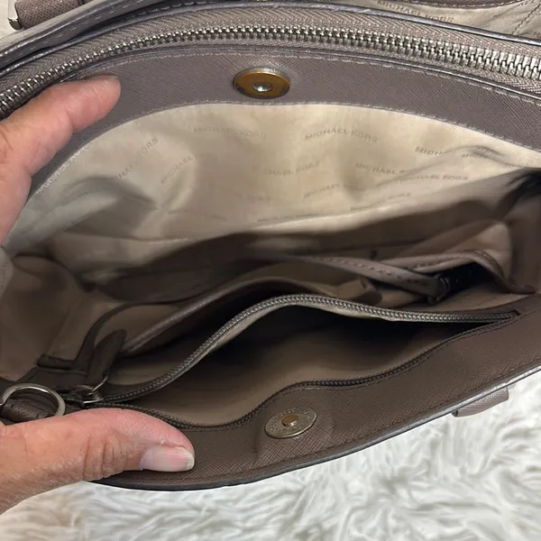Michael Kors Brown Satchel Saffiano Leather - Image 10
