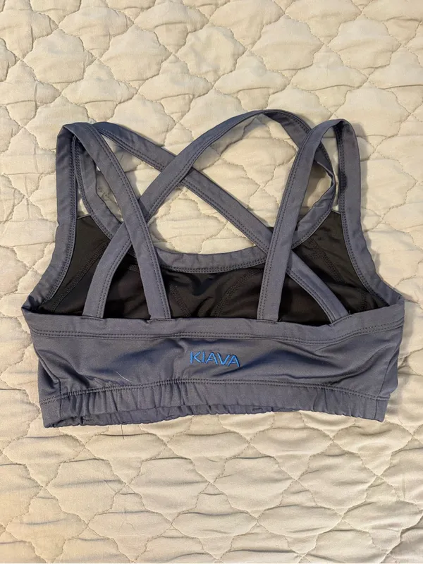 KIAVA Gray Crossback Sports Bra in Slate - Image 2