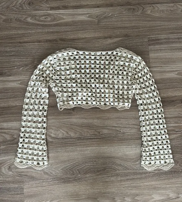 Emory park Crochet Knit Cropped Sweater Cardigan - Image 5