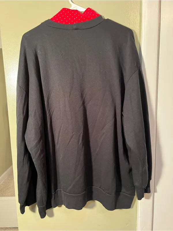 Vintage Basic Editions Womens Mock Neck Sweatshirt Black Bear Honey You're Sweet - Image 5