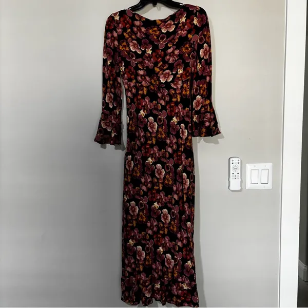 Reformation Kiley Dress Midi Long Sleeve Size 4 - Image 6