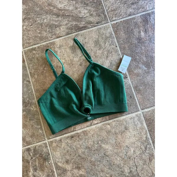 Aerie Seamless Ring Plunge Bralette Size Small - Image 3