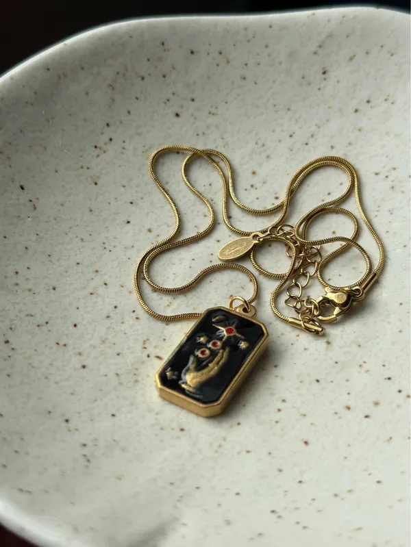 Handmade gold stainless steel celestial whimsical vintage necklace🌟 - Image 5