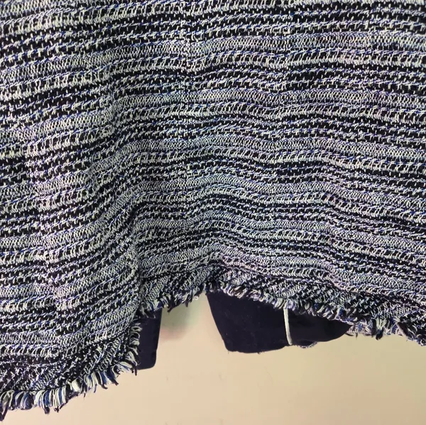 White House Black Market Blue and Black Tweed Jacket - Image 7