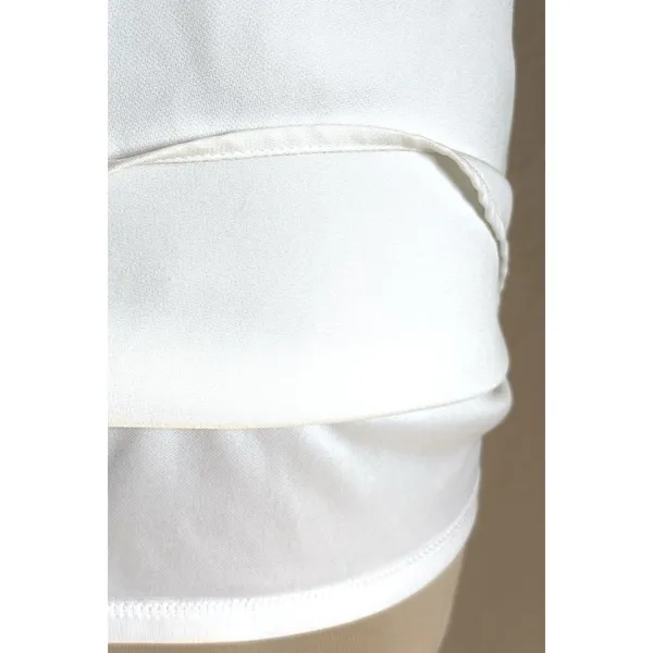TCEC White Ruffle Flutter Sleeve Mini Dress S Square Neck Cocktail Minimalist - Image 8