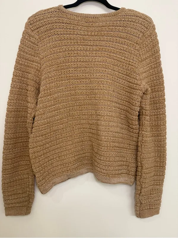 Fate Textured Knit Cardigan in Camel Women’s Size Medium NWT - Image 2