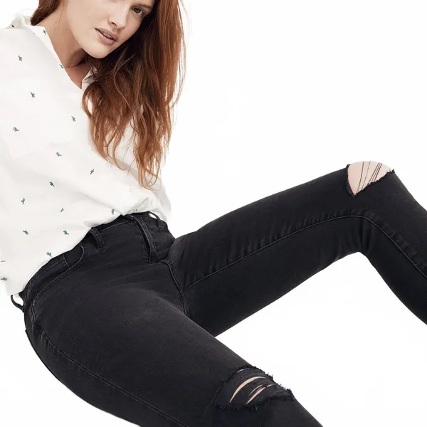 Madewell Tall 9" Mid-Rise Skinny Jeans in Black Sea NWT Size T25 - Image 4
