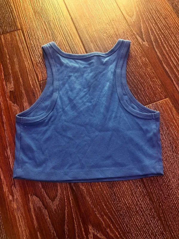 Wild Fable Blue Tank Top Cropped - Image 2