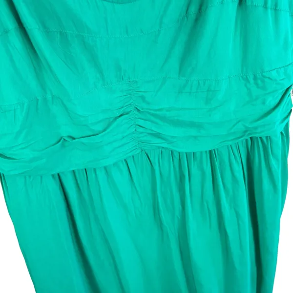 Universal Thread NWT Cotton‎ Blend Green Spaghetti Strap Ruffled Midi Dress Sz L - Image 3
