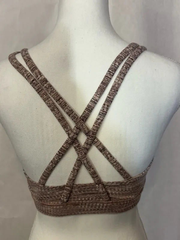 lululemon athletica Pink Mauve Patterned Strappy Sports Bra - Image 3