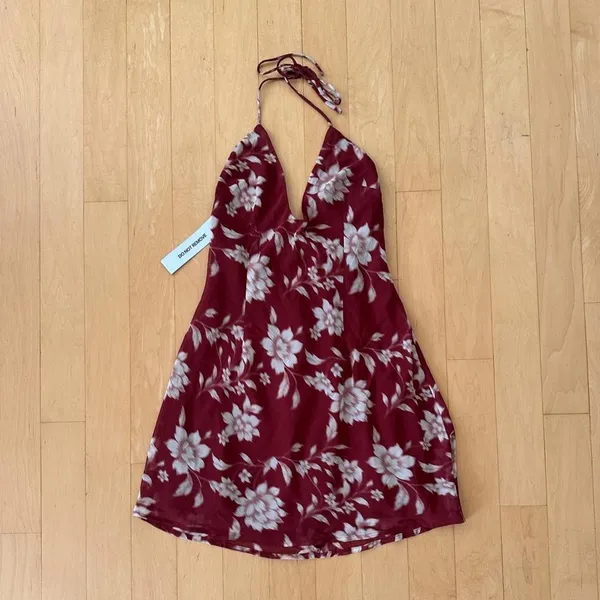 Princess Polly Esmira red floral halter mini dress - Image 2
