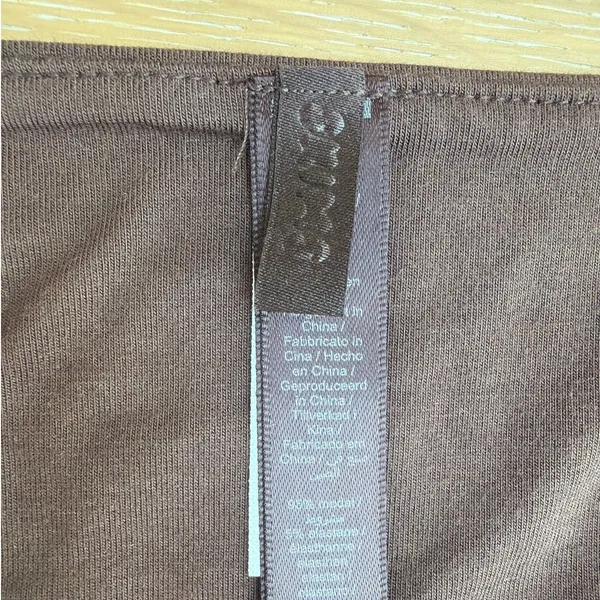 SKIMS Long Sleeve Top Square Neck Size XXS Brown - Image 2