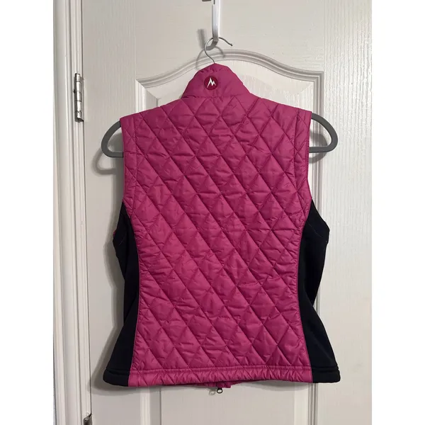 Marmot Pink Quilted Puffer Kitzbuhel Vest Full Zip‎ Gorp Granola Hiking Outdoor - Image 3