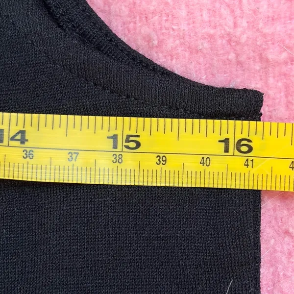 Club Monaco Black Wool Cashmere Blend Sleeveless Turtleneck Top Size M‎ NEW - Image 4